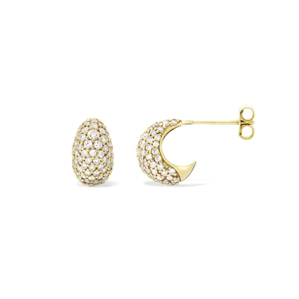 Signature Mini Scoop Pave Hoop Earrings