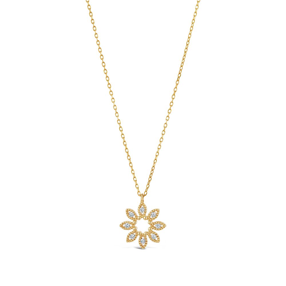 Jasmine Flower Diamond Pendant