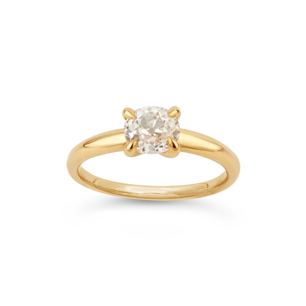 Yellow Gold Ring set with Old Cut Diamond