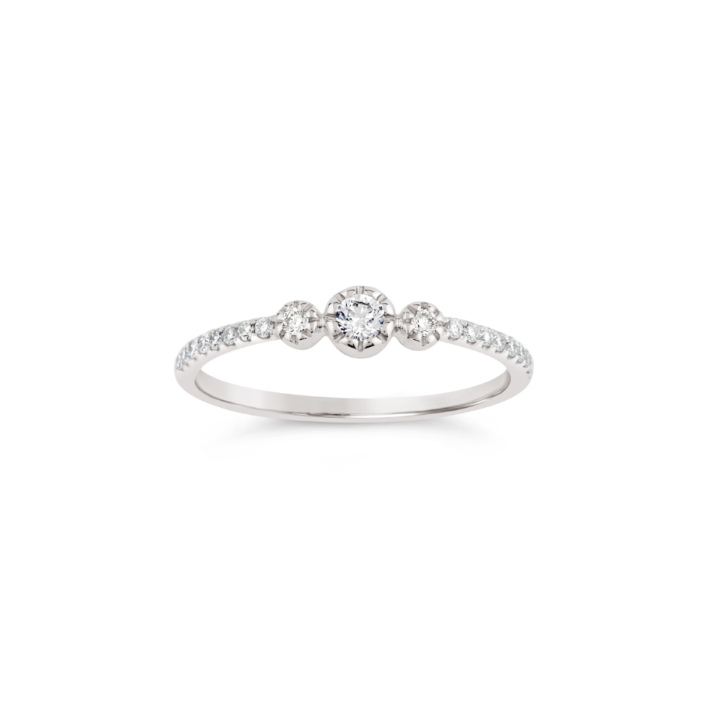 Forget-Me-Not Lab-Created Diamond Trio Ring