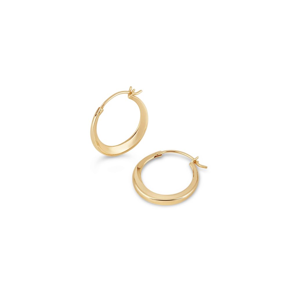 Yellow Gold Click Hoop Earrings 