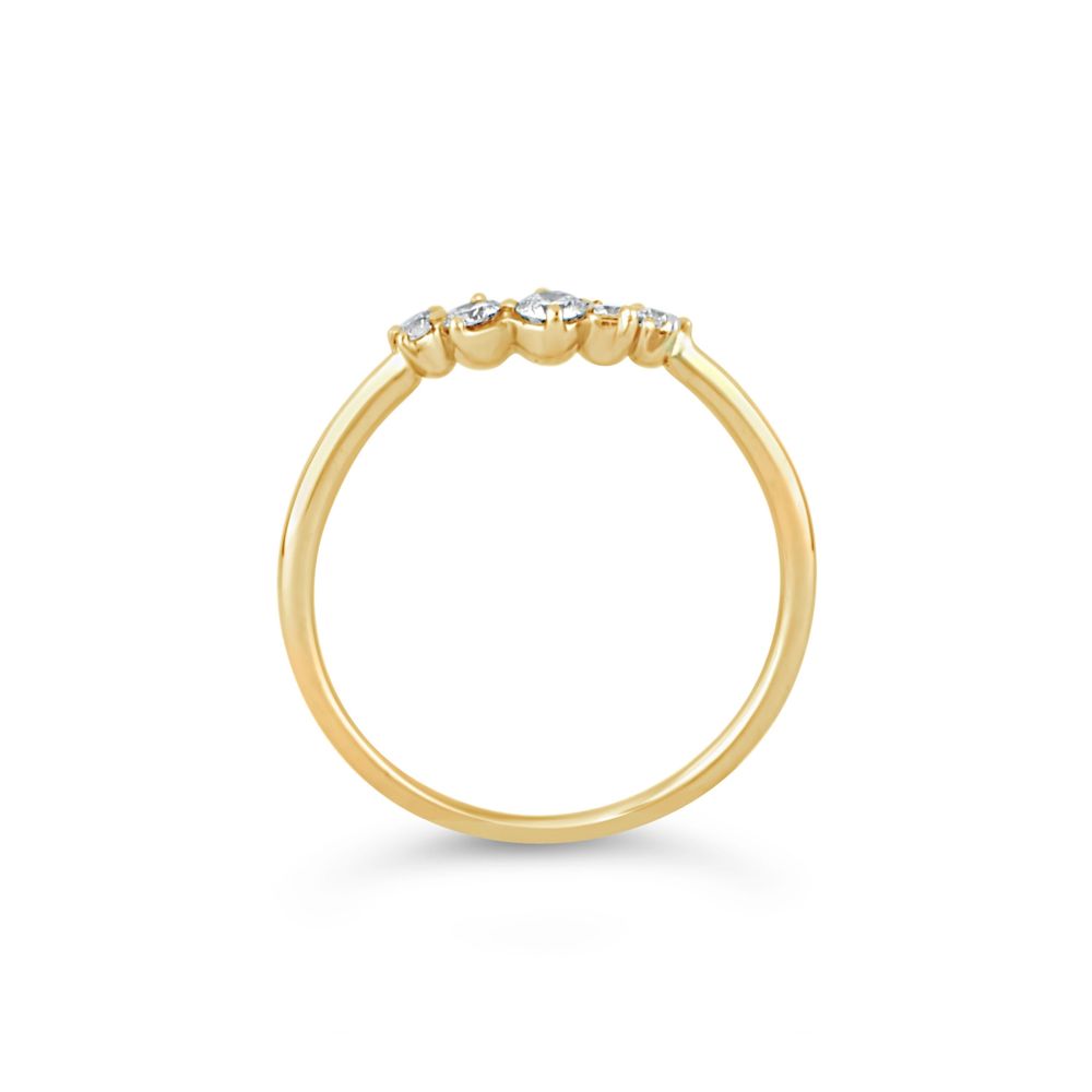 18K Diamond Crown Ring 