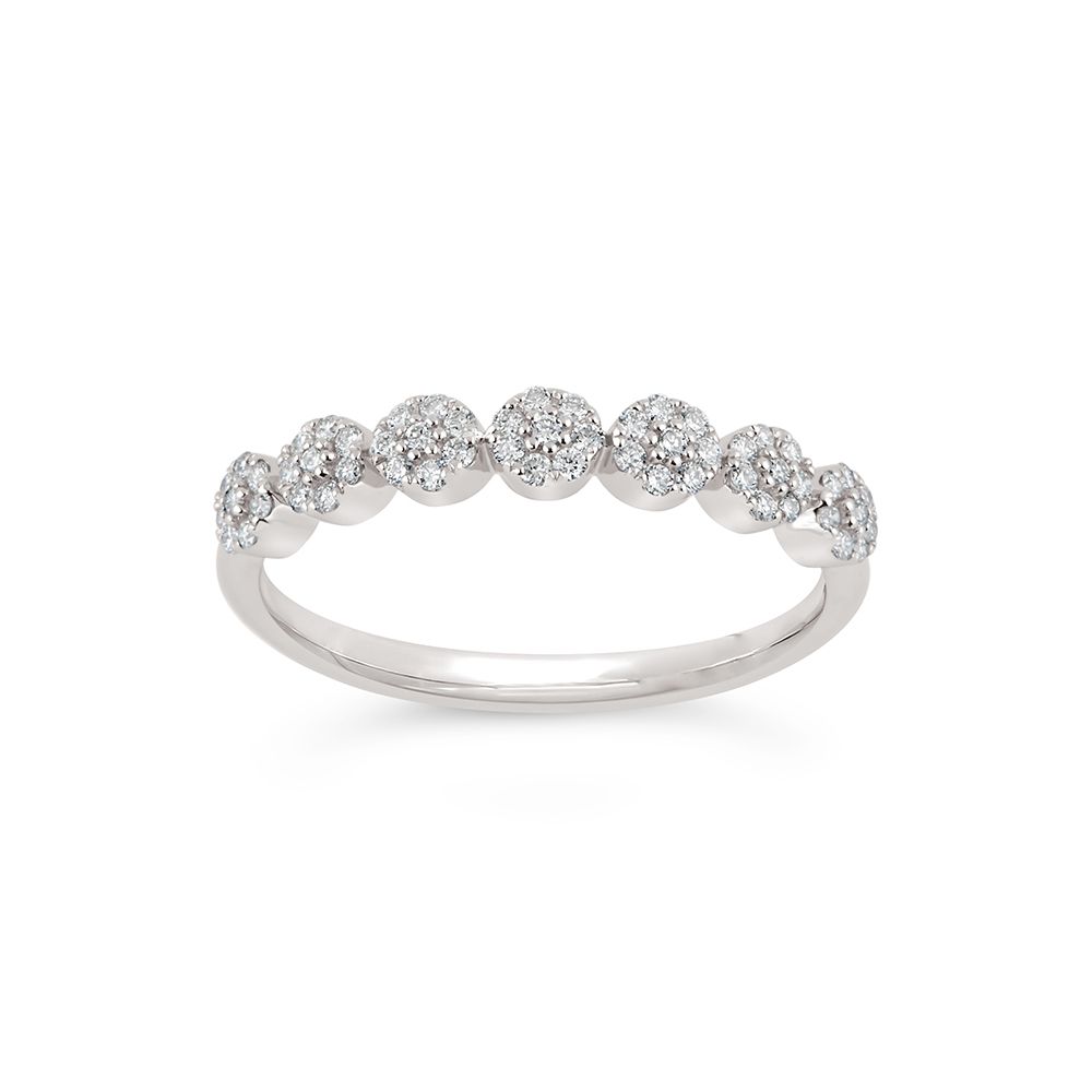 Starflower Diamond Half Eternity Ring