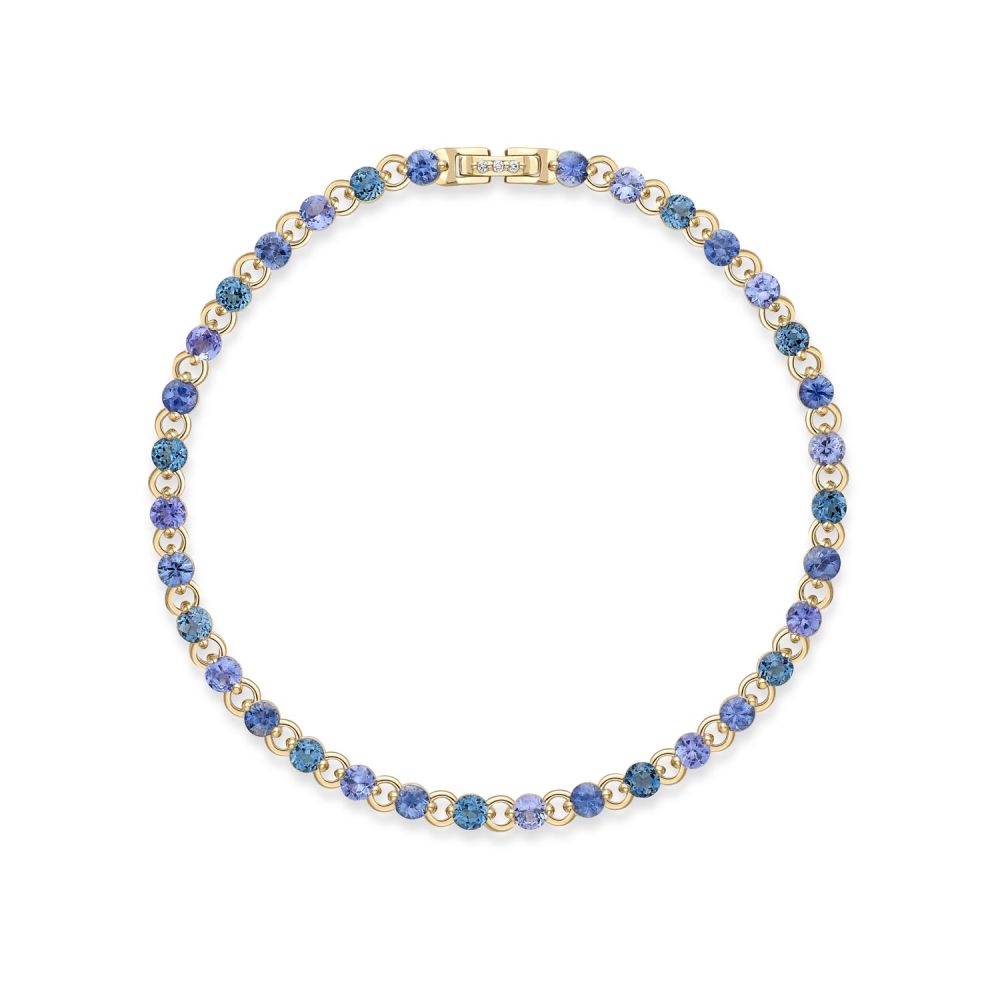 Shuga 3mm Blue Precious Gemstone Tennis Bracelet