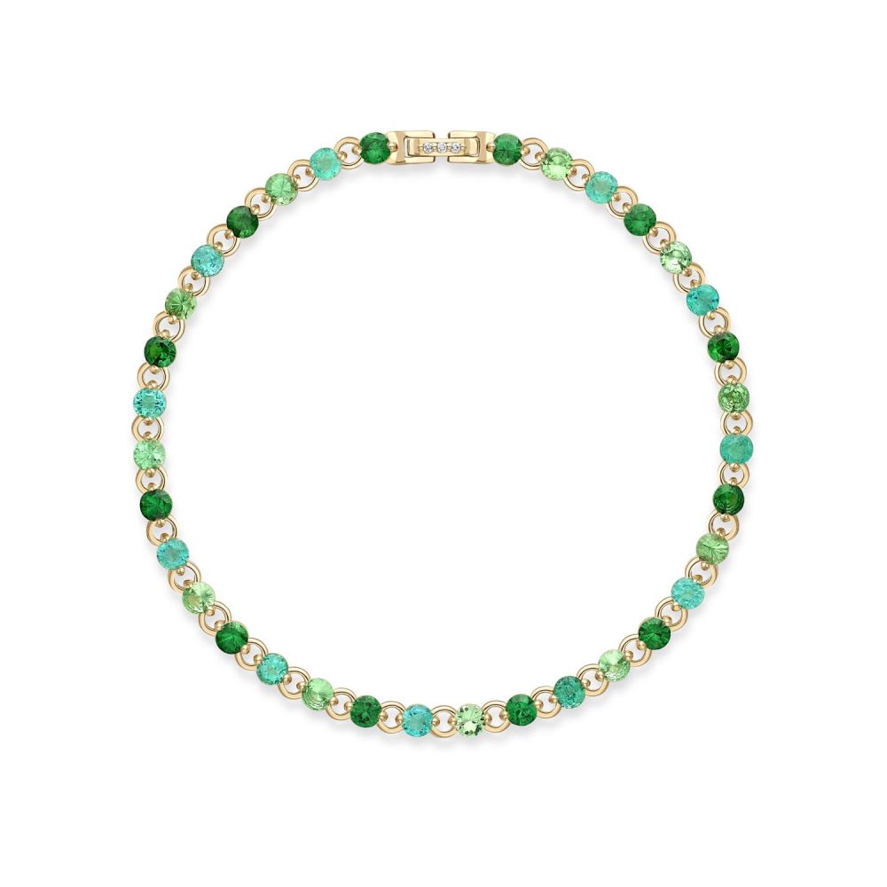 Shuga 3mm Green Precious Gemstone Tennis Bracelet