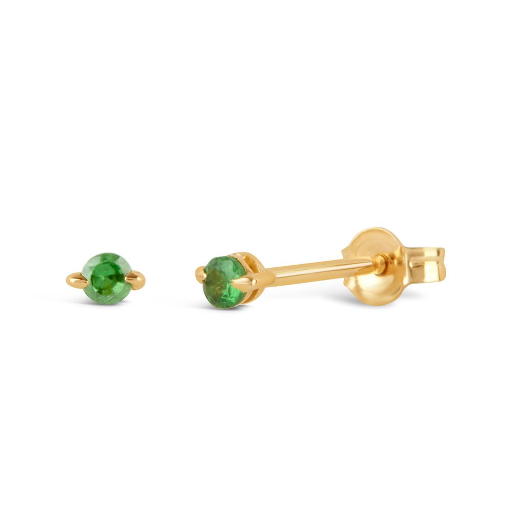Dinny Hall Solid Gold Earrings with green stone