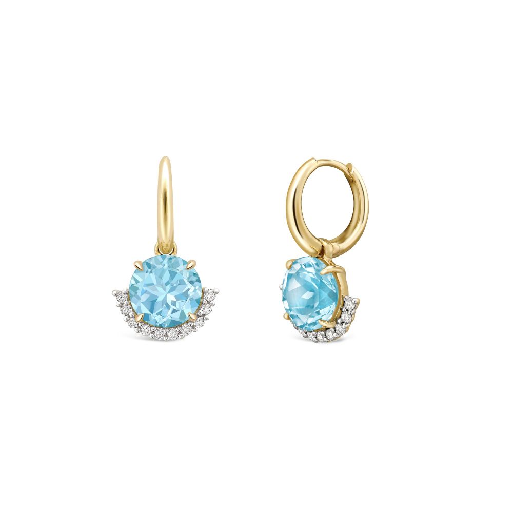 Libby Topaz & Lab-Created Diamond Drops