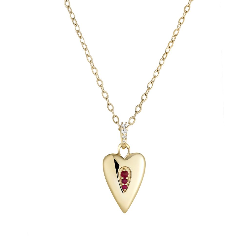 My World Ruby Heart Locket Necklace