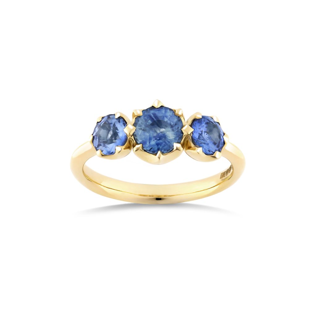 Elyhara Medium Trilogy Sapphire Ring 
