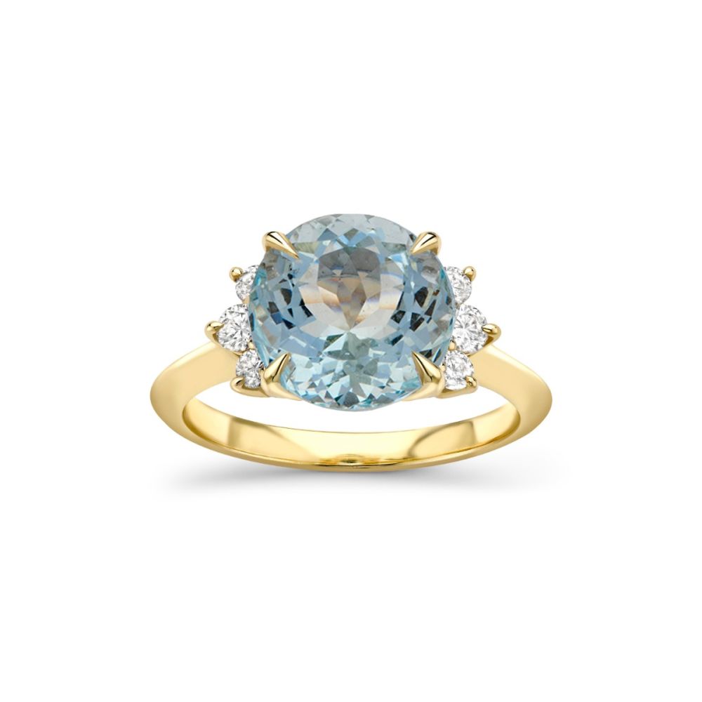 Krista Aquamarine & Diamond Ring
