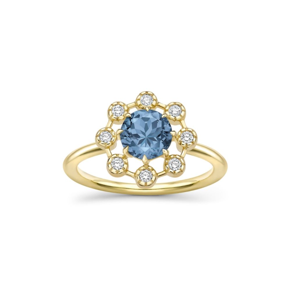 Celandine Teal Sapphire Ring