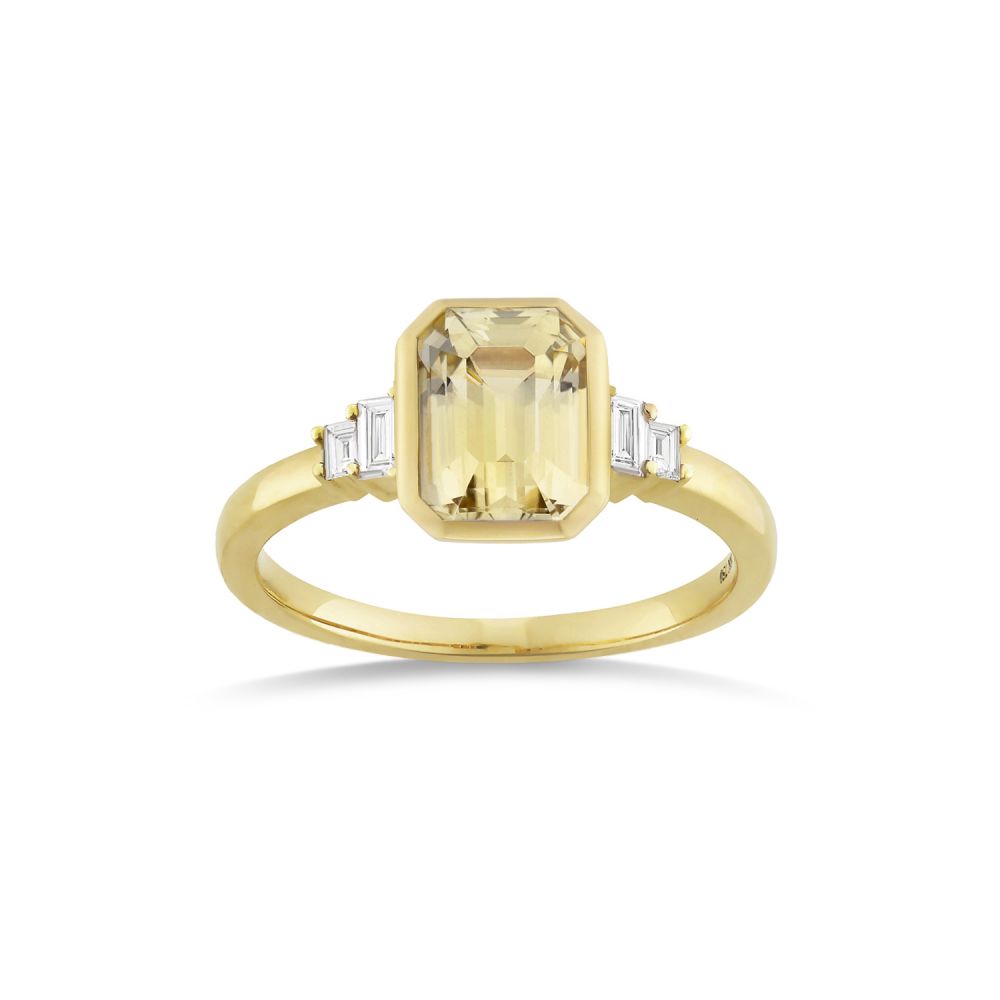 Mila Yellow Sapphire & Diamond Ring 