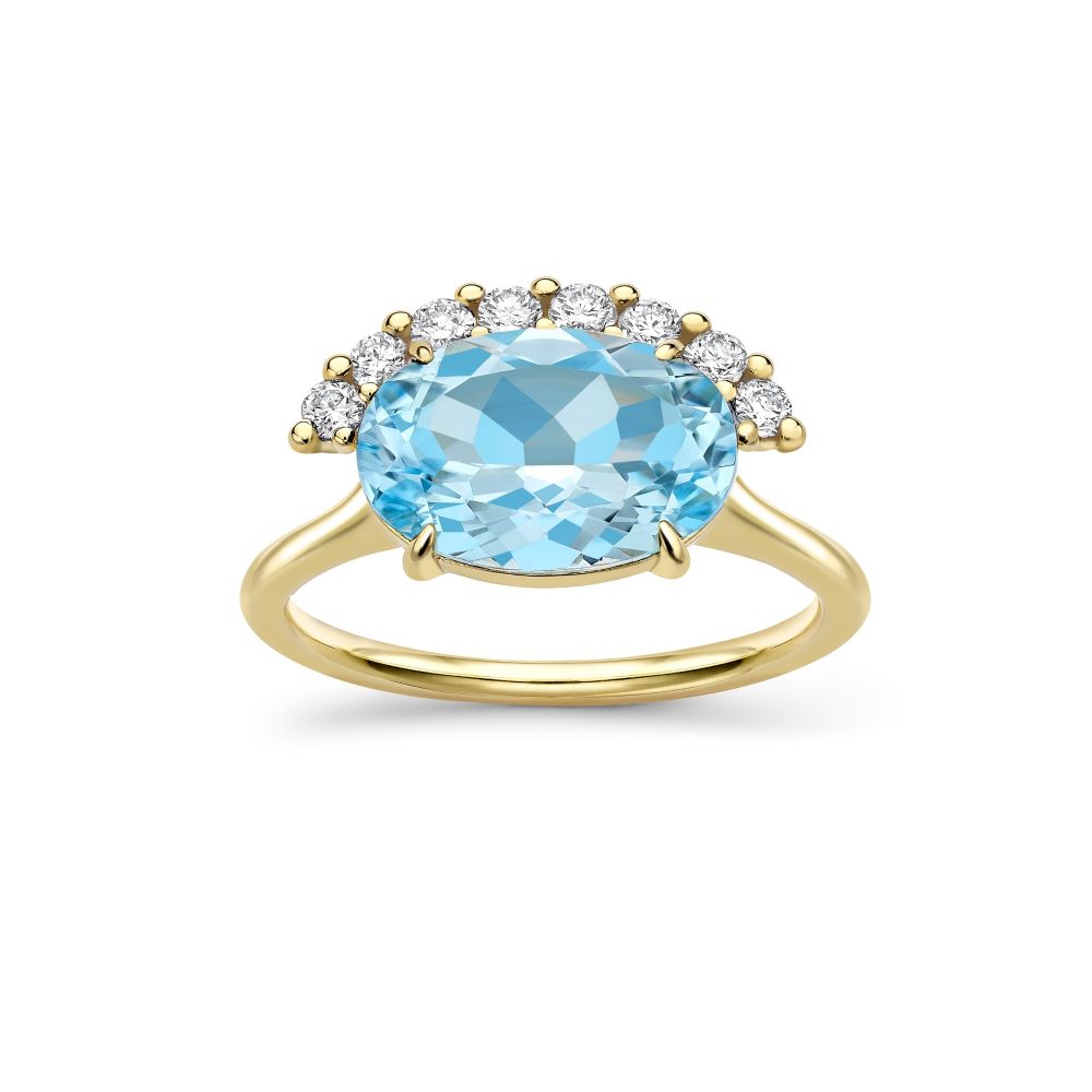 Libby Sky Blue Topaz Cocktail Ring