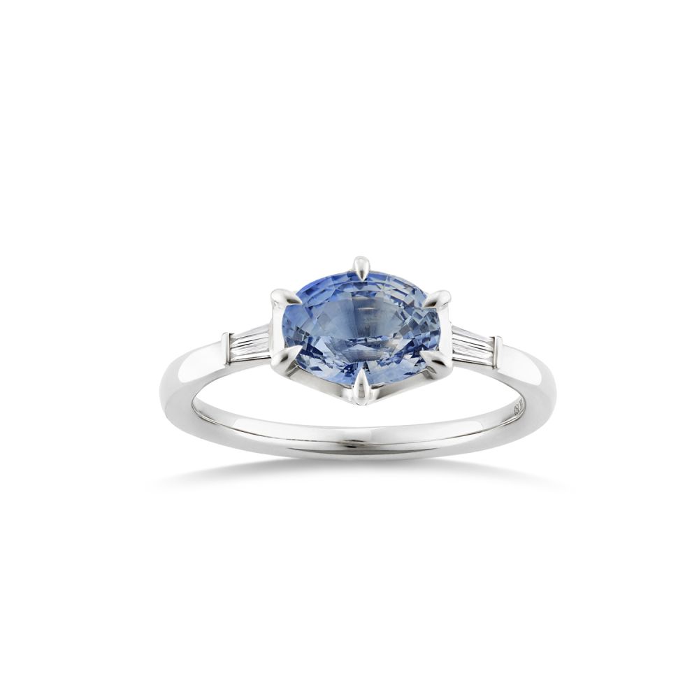Jenna Blue Sapphire & Diamond Ring 