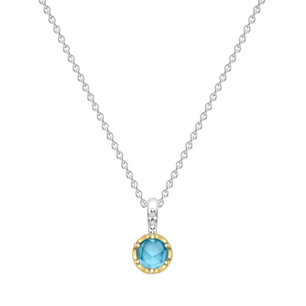 March Aquamarine Birthstone Pendant