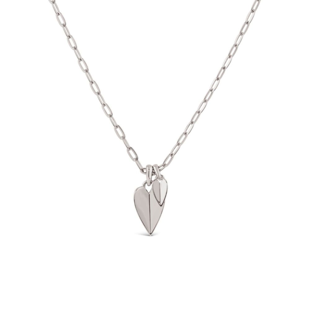 Folded Heart Duo Charm Pendant