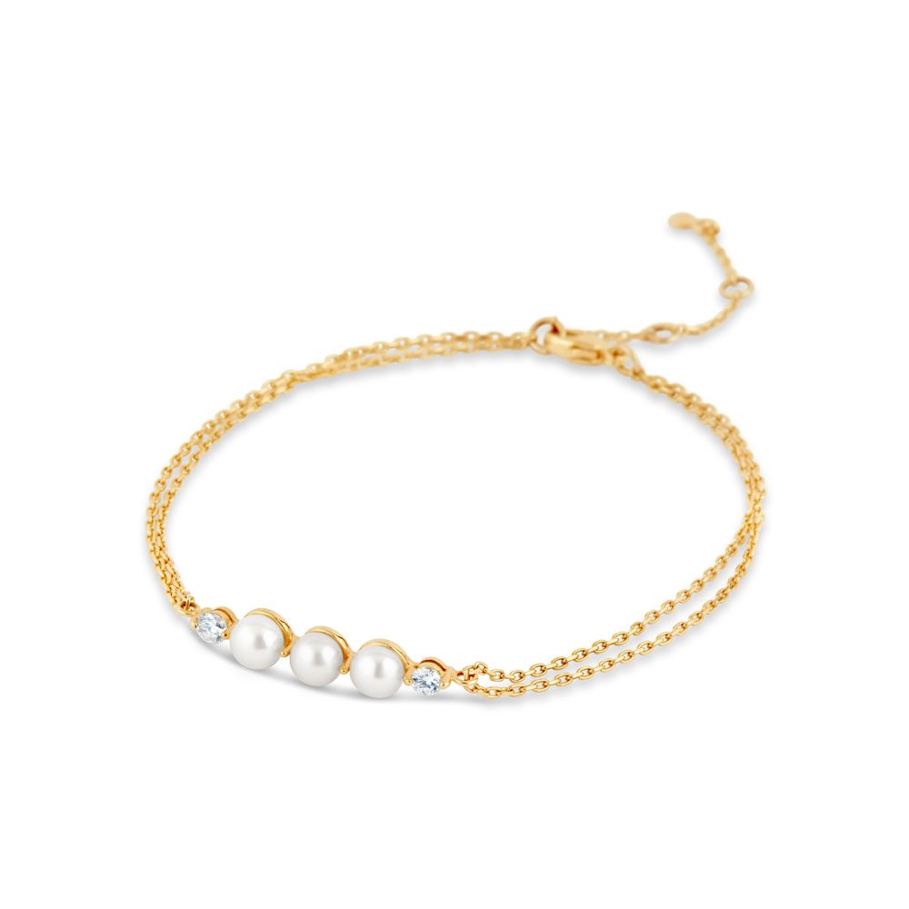 Shuga 14k Gold Pearl And Diamond Wristlet