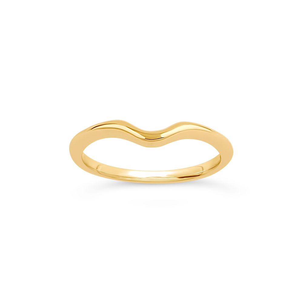 Ellie Solitaire Curve Wedding Band