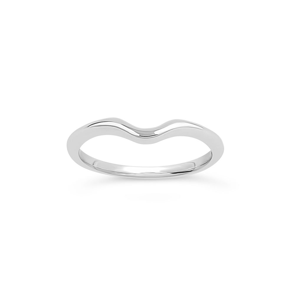 Ellie Solitaire Curve Wedding Band
