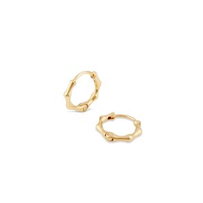 Bamboo 10k Gold Mini Hoops