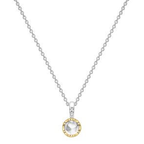 April White Sapphire Birthstone Pendant