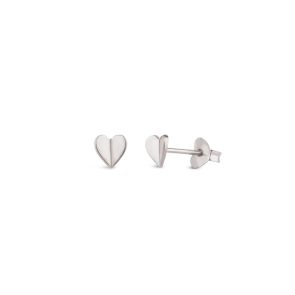 Bijou Folded Heart Studs