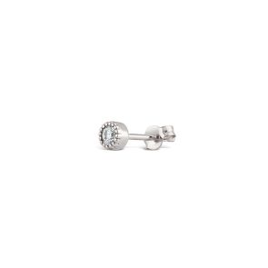 Single Jasmine Lab-Created Diamond Round Stud