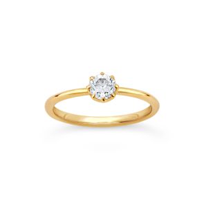 Dinny Hall Elyhara 18K Diamond Solitaire Ring 