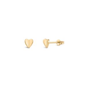 Bijou Folded Heart Studs