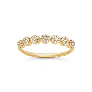 Starflower Diamond Half Eternity Ring