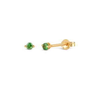 Small Stud Earrings set with tsavorite
