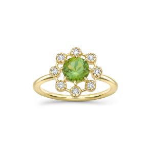 Celandine Green Tourmaline Ring