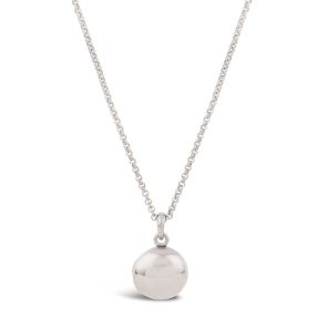 Button Locket with Heart Charm
