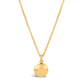 Button Locket with Heart Charm