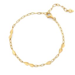 Folded Heart Dainty Chain Bracelet 