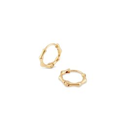 Bamboo 10k Gold Mini Hoops