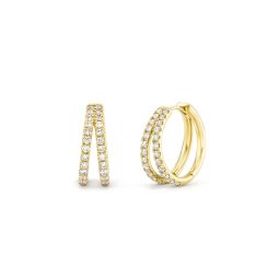 Signature Duo Lab-Created Diamond Huggie Hoops