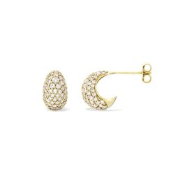 Signature Mini Scoop Pave Hoop Earrings