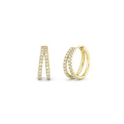 Signature Duo Lab-Created Diamond Huggie Hoops