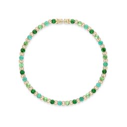 Shuga 3mm Green Precious Gemstone Tennis Bracelet