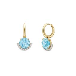 Libby Topaz & Lab-Created Diamond Drops