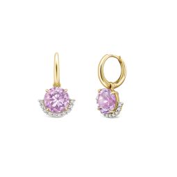 Libby Amethyst & Lab-Created Diamond Drops