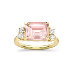Claudie Morganite & Lab-Created Diamond Ring