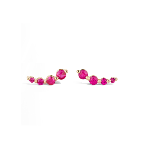 Shuga Ruby Crawler Stud Earrings