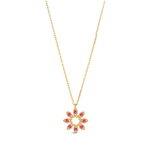 Jasmine Flower Ruby Pendant