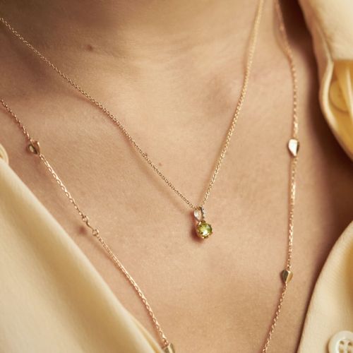 August Peridot Birthstone Pendant