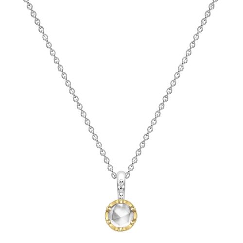 April White Sapphire Birthstone Pendant