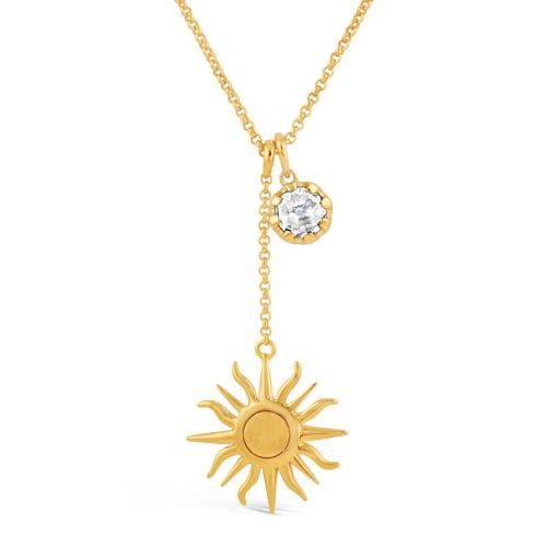My World Sun Chain & Rose Cut Charm Pendant 