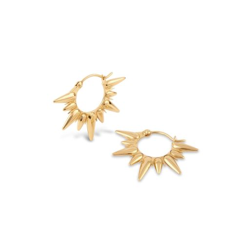 Gold Earring in shape of sun beam