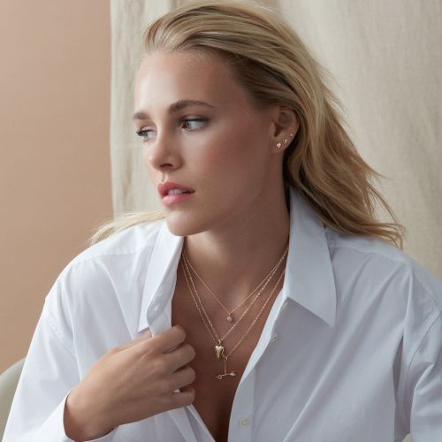 Bijou Folded Heart Studs